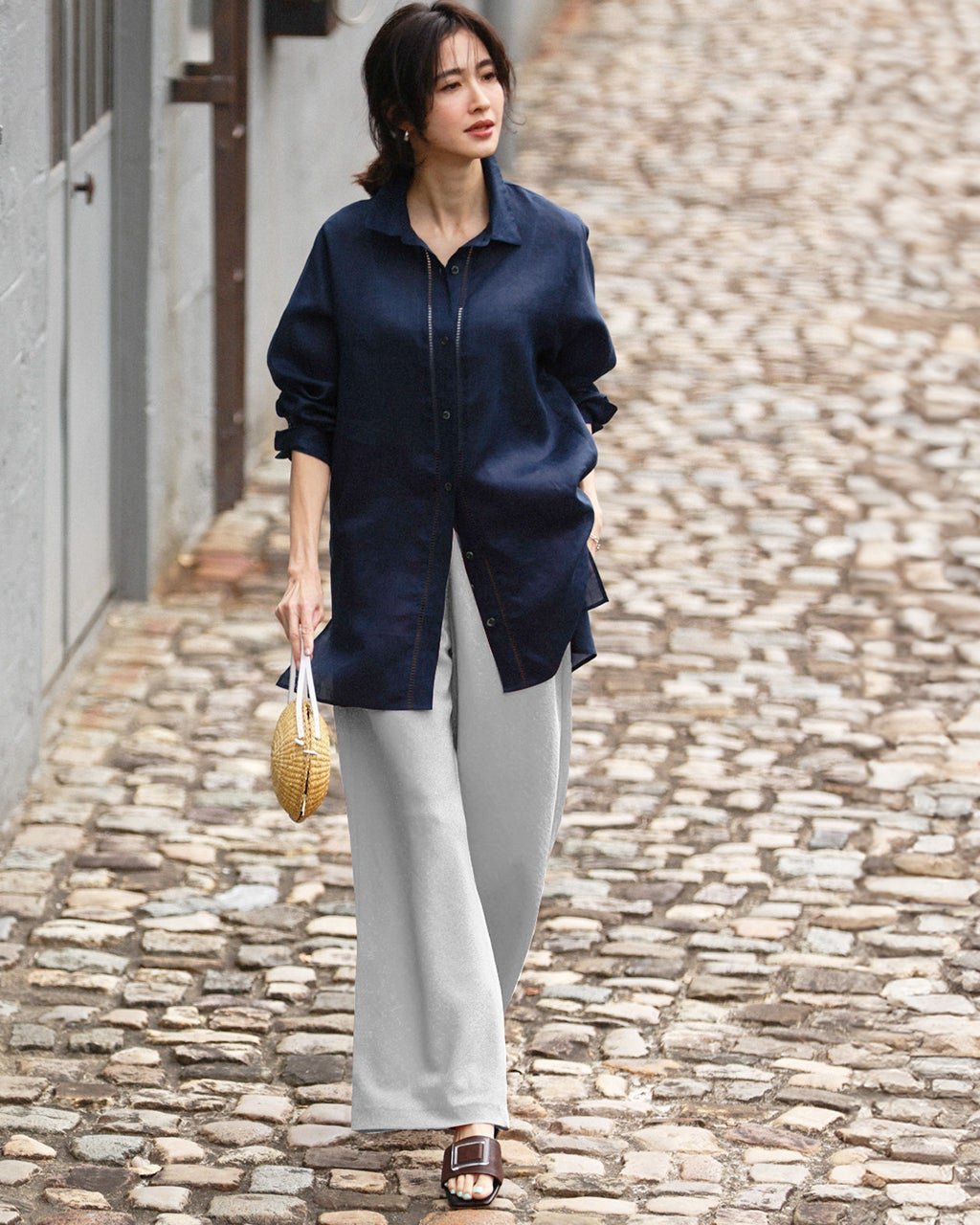 【ドゥクラッセ/DoCLASSE】のビューティバイアス・ブリーズパンツ/66㎝ インテリア・キッズ・メンズ・レディースファッション・服の通販 founy(ファウニー) 　ファッション　Fashion　レディースファッション　Fashion for Women　パンツ　Pants & Trousers　秋　Autumn　セットアップ　Set-Up, Coordinated Outfit　リネン　Linen, Linen Fabric　ワイド　Wide, Wide Fit　新作・新入荷　New Arrivals / New In　夏　Summer　エレガント 上品　Elegant　アイスグレー|ID: prp329100004985542 ipo3291000000037345333