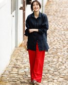 【ドゥクラッセ/DoCLASSE】のビューティバイアス・ブリーズパンツ/66㎝ 大人の最旬トレンドファッション＆コーディネート founy(ファウニー) ファッション Fashion レディースファッション Fashion for Women パンツ Pants & Trousers 秋 Autumn セットアップ Set-Up, Coordinated Outfit リネン Linen, Linen Fabric ワイド Wide, Wide Fit 新作・新入荷 New Arrivals / New In 夏 Summer エレガント 上品 Elegant thumbnail レッド|ID: prp329100004985542 ipo3291000000037345337