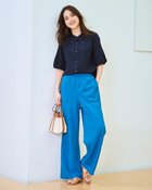 【ドゥクラッセ/DoCLASSE】のビューティバイアス・ブリーズパンツ/70㎝ 大人の最旬トレンドファッション＆コーディネート founy(ファウニー) ファッション Fashion レディースファッション Fashion for Women パンツ Pants & Trousers 秋 Autumn セットアップ Set-Up, Coordinated Outfit リネン Linen, Linen Fabric ワイド Wide, Wide Fit 新作・新入荷 New Arrivals / New In 夏 Summer エレガント 上品 Elegant thumbnail セルリアンブルー|ID: prp329100004985543 ipo3291000000037345342