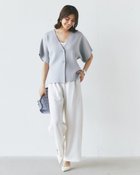 【ドゥクラッセ/DoCLASSE】のビューティバイアス・ブリーズパンツ/70㎝ 大人の最旬トレンドファッション＆コーディネート founy(ファウニー) ファッション Fashion レディースファッション Fashion for Women パンツ Pants & Trousers 秋 Autumn セットアップ Set-Up, Coordinated Outfit リネン Linen, Linen Fabric ワイド Wide, Wide Fit 新作・新入荷 New Arrivals / New In 夏 Summer エレガント 上品 Elegant thumbnail ホワイト|ID: prp329100004985543 ipo3291000000037345343