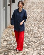 【ドゥクラッセ/DoCLASSE】のビューティバイアス・ブリーズパンツ/70㎝ 大人の最旬トレンドファッション＆コーディネート founy(ファウニー) ファッション Fashion レディースファッション Fashion for Women パンツ Pants & Trousers 秋 Autumn セットアップ Set-Up, Coordinated Outfit リネン Linen, Linen Fabric ワイド Wide, Wide Fit 新作・新入荷 New Arrivals / New In 夏 Summer エレガント 上品 Elegant thumbnail レッド|ID: prp329100004985543 ipo3291000000037345351