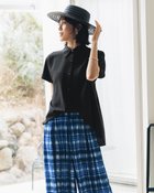 【ドゥクラッセ/DoCLASSE】のブリーズクロス・フレンチスリーブシャツ 大人の最旬トレンドファッション＆コーディネート founy(ファウニー) ファッション Fashion レディースファッション Fashion for Women トップス・カットソー Cut & Sew Tops シャツ・ブラウス・オフィスカジュアル Elegant Blouses & Button-Ups 新作・新入荷 New Arrivals / New In スリーブ Sleeve, Long Sleeve / Short Sleeve セットアップ Set-Up, Coordinated Outfit フレンチ French, French Style リネン Linen, Linen Fabric エレガント 上品 Elegant 夏 Summer thumbnail ブラック|ID: prp329100004985544 ipo3291000000037345363