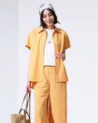 【ドゥクラッセ/DoCLASSE】のブリーズクロス・フレンチスリーブシャツ 大人の最旬トレンドファッション＆コーディネート founy(ファウニー) ファッション Fashion レディースファッション Fashion for Women トップス・カットソー Cut & Sew Tops シャツ・ブラウス・オフィスカジュアル Elegant Blouses & Button-Ups 新作・新入荷 New Arrivals / New In スリーブ Sleeve, Long Sleeve / Short Sleeve セットアップ Set-Up, Coordinated Outfit フレンチ French, French Style リネン Linen, Linen Fabric エレガント 上品 Elegant 夏 Summer thumbnail ライトオレンジ|ID: prp329100004985544 ipo3291000000037345366