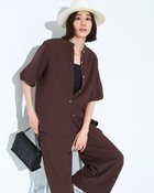 【ドゥクラッセ/DoCLASSE】のブリーズクロス・構築スリーブシャツ 大人の最旬トレンドファッション＆コーディネート founy(ファウニー) ファッション Fashion レディースファッション Fashion for Women トップス・カットソー Cut & Sew Tops シャツ・ブラウス・オフィスカジュアル Elegant Blouses & Button-Ups 新作・新入荷 New Arrivals / New In スリーブ Sleeve, Long Sleeve / Short Sleeve バルーン Balloon, Balloon Silhouette リネン Linen, Linen Fabric エレガント 上品 Elegant 夏 Summer thumbnail ダークブラウン|ID: prp329100004985545 ipo3291000000037345369