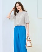 【ドゥクラッセ/DoCLASSE】のブリーズクロス・構築スリーブシャツ 大人の最旬トレンドファッション＆コーディネート founy(ファウニー) ファッション Fashion レディースファッション Fashion for Women トップス・カットソー Cut & Sew Tops シャツ・ブラウス・オフィスカジュアル Elegant Blouses & Button-Ups 新作・新入荷 New Arrivals / New In スリーブ Sleeve, Long Sleeve / Short Sleeve バルーン Balloon, Balloon Silhouette リネン Linen, Linen Fabric エレガント 上品 Elegant 夏 Summer thumbnail アイスグレー|ID: prp329100004985545 ipo3291000000037345371