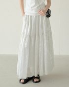 【ドゥクラッセ/DoCLASSE】の箔コットン・ティアードスカート 大人の最旬トレンドファッション＆コーディネート founy(ファウニー) ファッション Fashion レディースファッション Fashion for Women スカート Skirts ティアードスカート Tiered Skirts 新作・新入荷 New Arrivals / New In なめらか Smooth, Silky Texture ティアードスカート Tiered Skirt, Flounced Skirt ペチコート Petticoat, Underskirt 人気 Popular, Best Seller thumbnail シルバー|ID: prp329100004985563 ipo3291000000037345501