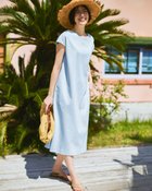 【ドゥクラッセ/DoCLASSE】のコットンポンチ・Iラインワンピース 大人の最旬トレンドファッション＆コーディネート founy(ファウニー) ファッション Fashion レディースファッション Fashion for Women ワンピース Dresses 新作・新入荷 New Arrivals / New In なめらか Smooth, Silky Texture アクセサリー Fashion Accessories シンプル Simple, Minimal スリーブ Sleeve, Long Sleeve / Short Sleeve フレンチ French, French Style 夏 Summer 春 Spring S/S・春夏 SS, Spring/Summer, Warm Season thumbnail ペールブルー|ID: prp329100004993233 ipo3291000000037396582