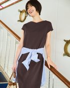 【ドゥクラッセ/DoCLASSE】のコットンポンチ・Iラインワンピース 大人の最旬トレンドファッション＆コーディネート founy(ファウニー) ファッション Fashion レディースファッション Fashion for Women ワンピース Dresses 新作・新入荷 New Arrivals / New In なめらか Smooth, Silky Texture アクセサリー Fashion Accessories シンプル Simple, Minimal スリーブ Sleeve, Long Sleeve / Short Sleeve フレンチ French, French Style 夏 Summer 春 Spring S/S・春夏 SS, Spring/Summer, Warm Season thumbnail ブラウン|ID: prp329100004993233 ipo3291000000037396584