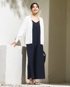 【ドゥクラッセ/DoCLASSE】のバックサテンジョーゼット・キャミワンピース 大人の最旬トレンドファッション＆コーディネート founy(ファウニー) ファッション Fashion レディースファッション Fashion for Women ワンピース Dresses キャミソールワンピース Camisole Dresses 新作・新入荷 New Arrivals / New In キャミワンピース Cami Dress, Slip Dress サテン Satin, Glossy Fabric ジョーゼット Georgette, Semi-Sheer Fabric ドレープ Drape, Draping Fabric thumbnail ネイビー|ID: prp329100004993252 ipo3291000000037396688