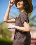 【ドゥクラッセ/DoCLASSE】のコットンスムース・ストーン付きコンパクトT 大人の最旬トレンドファッション＆コーディネート founy(ファウニー) ファッション Fashion レディースファッション Fashion for Women トップス・カットソー Cut & Sew Tops シャツ・ブラウス・オフィスカジュアル Elegant Blouses & Button-Ups ロングTシャツ・Tシャツ Longline T-Shirts & Tees カットソー・ベーシックTシャツ Cut-and-Sewn Tops / Stretch Tees & Basics 新作・新入荷 New Arrivals / New In なめらか Smooth, Silky Texture カットソー Cut and Sewn Top コンパクト Compact, Small Size ストーン Stone, Gem-Like モチーフ Motif, Design Theme thumbnail ダークブラウン|ID: prp329100004993272 ipo3291000000037396786