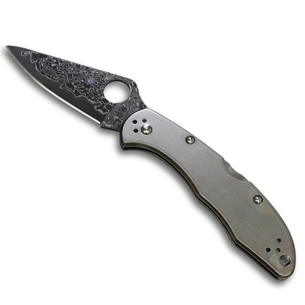 【スパイダルコ/Spyderco / GOODS】のデリカ4 ダマスカス チタンハンドル 直刃 インテリア・キッズ・メンズ・レディースファッション・服の通販 founy(ファニー) https://founy.com/ アウトドア Outdoor ブレード Blade ポケット Pocket ホーム・キャンプ・アウトドア・お取り寄せ Home,Garden,Outdoor,Camping Gear キャンプ用品・アウトドア
 Camping Gear & Outdoor Supplies ナイフ 斧 Knife, Axe |ID: prp329100003985203 ipo3291000000028226603