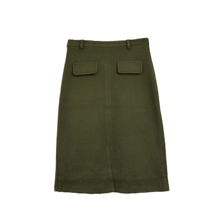 【アクアガレージ/aquagarage】のストレッチタイトスカート インテリア・キッズ・メンズ・レディースファッション・服の通販 founy(ファニー) 　ファッション　Fashion　レディースファッション　Fashion for Women　スカート　Skirts　送料無料　Free Shipping　タイトスカート　Pencil Skirt, Tight Skirt　フラップ　Flap, Flap Pocket　プチプライス・低価格　Affordable / Budget Price　ポケット　Pocket, Pocket Detail　メルトン　Melton, Heavy Wool　ミリタリーオリーブ|ID: prp329100003784956 ipo3291000000024906794