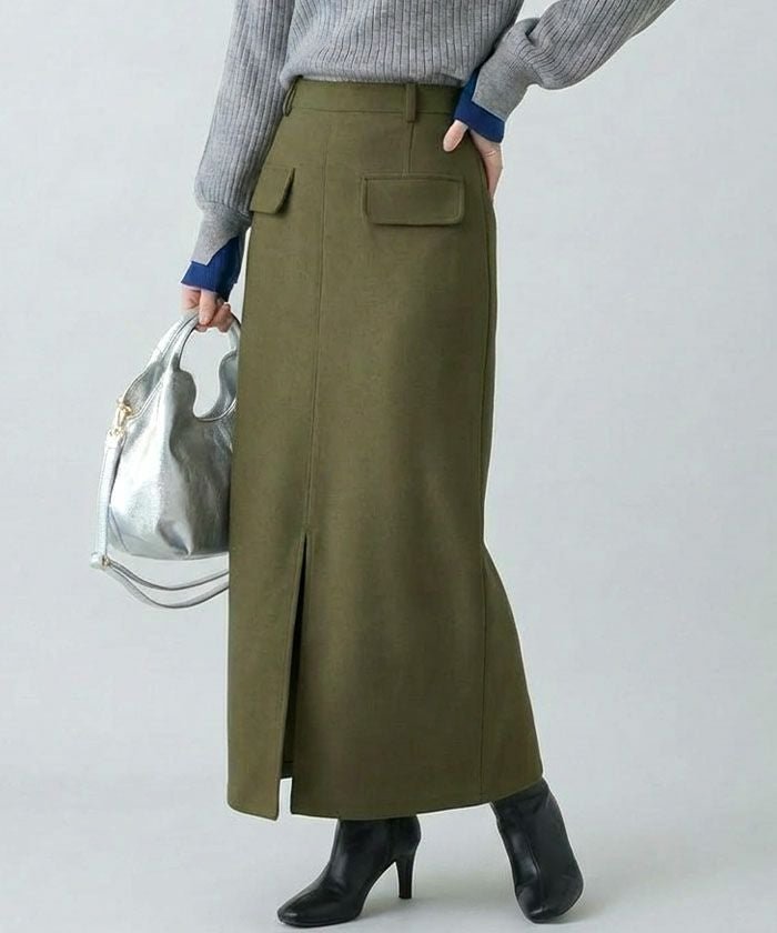 【アクアガレージ/aquagarage】のストレッチタイトスカート インテリア・キッズ・メンズ・レディースファッション・服の通販 founy(ファニー) https://founy.com/ ファッション Fashion レディースファッション Fashion for Women スカート Skirts 送料無料 Free Shipping タイトスカート Pencil Skirt, Tight Skirt フラップ Flap, Flap Pocket プチプライス・低価格 Affordable / Budget Price ポケット Pocket, Pocket Detail メルトン Melton, Heavy Wool |ID: prp329100003784956 ipo3291000000036276769