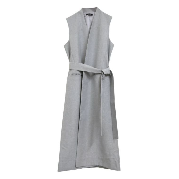【アクアガレージ/aquagarage】のロングジレ インテリア・キッズ・メンズ・レディースファッション・服の通販 founy(ファニー) 　ファッション　Fashion　レディースファッション　Ladies' Fashion Online　アウター　Coat Outerwear　ジャケット　Jackets　送料無料　Free Shipping　ジャケット　Jacket　プチプライス・低価格　Affordable　グレー|ID: prp329100003785015 ipo3291000000031890751