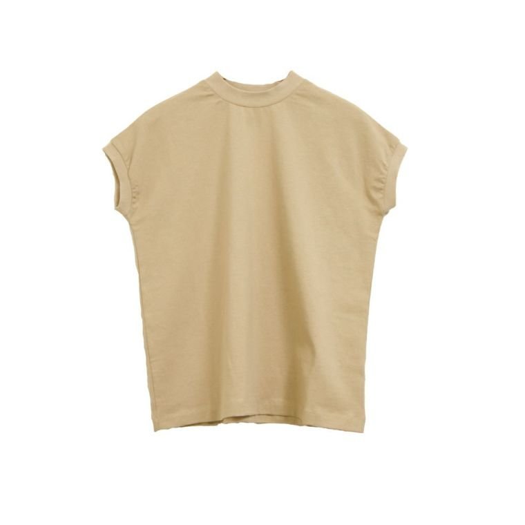 【アクアガレージ/aquagarage】のモックネックTシャツ インテリア・キッズ・メンズ・レディースファッション・服の通販 founy(ファニー) 　ファッション　Fashion　レディースファッション　Fashion for Women　トップス・カットソー　Cut & Sew Tops　シャツ・ブラウス・オフィスカジュアル　Elegant Blouses & Button-Ups　ロングTシャツ・Tシャツ　Longline T-Shirts & Tees　カットソー・ベーシックTシャツ　Cut-and-Sewn Tops / Stretch Tees & Basics　送料無料　Free Shipping　お家時間・ステイホーム　Stay Home / At Home　カットソー　Cut and Sewn Top　スリーブ　Sleeve, Long Sleeve / Short Sleeve　ハイネック　High Neck, Mock Neck　フィット　Fit, Slim Fit　フレンチ　French, French Style　プチプライス・低価格　Affordable / Budget Price　モックネック　Mock Neck, Short Turtleneck　ベージュ|ID: prp329100003785081 ipo3291000000024907296