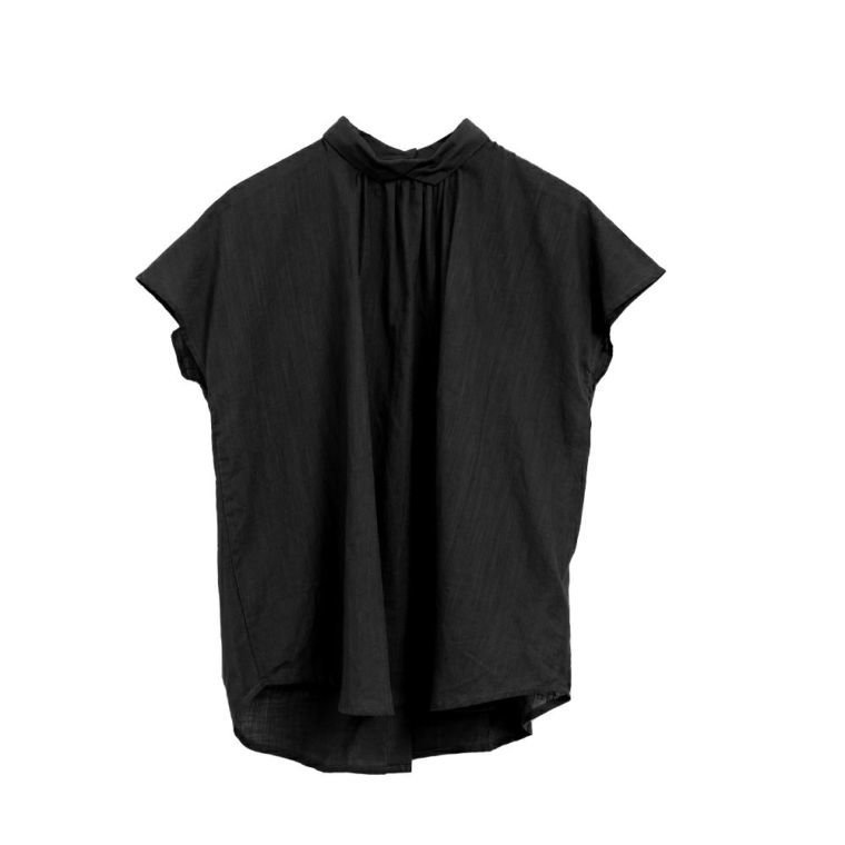 【アクアガレージ/aquagarage】の【最終値下げ価格】綿100%バックボタンブラウス インテリア・キッズ・メンズ・レディースファッション・服の通販 founy(ファニー) 　ファッション　Fashion　レディースファッション　Fashion for Women　トップス・カットソー　Cut & Sew Tops　シャツ・ブラウス・オフィスカジュアル　Elegant Blouses & Button-Ups　プチプライス・低価格　Affordable / Budget Price　ブラック|ID: prp329100003785100 ipo3291000000024907370