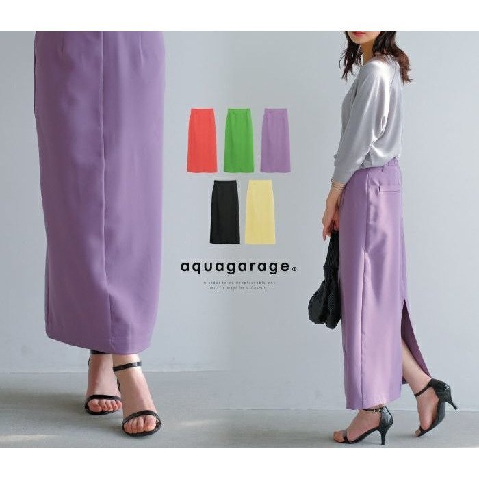 【アクアガレージ/aquagarage】の【最終値下げ価格】ハイウエストタイトスカート 人気、トレンドファッション・服の通販 founy(ファニー)  ファッション Fashion レディースファッション Fashion for Women スカート Skirts ジョーゼット Georgette, Semi-Sheer Fabric スリット Slit, Slit Detail プチプライス・低価格 Affordable / Budget Price マキシ Maxi, Full Length ロング Long, Long-Length 楽ちん Easy Fit, Comfortable  other-1|ID: prp329100003785131 ipo3291000000034094480