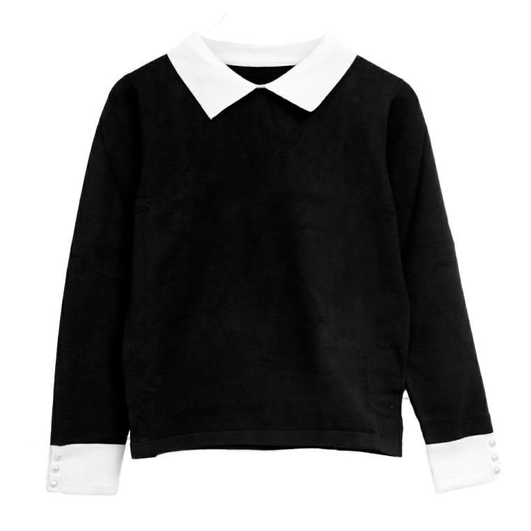 【アクアガレージ/aquagarage】のポイントパール襟付きニット 人気、トレンドファッション・服の通販 founy(ファニー) 　ファッション　Fashion　レディースファッション　Fashion for Women　トップス・カットソー　Cut & Sew Tops　ニット　Knit Tops & Sweaters　送料無料　Free Shipping　シンプル　Simple, Minimal　セーター　Sweater, Knitwear　パール　Pearl, Pearl Accent　フェミニン　Feminine, Girly　プチプライス・低価格　Affordable / Budget Price　エレガント 上品　Elegant　 other-1|ID: prp329100003785192 ipo3291000000024907755