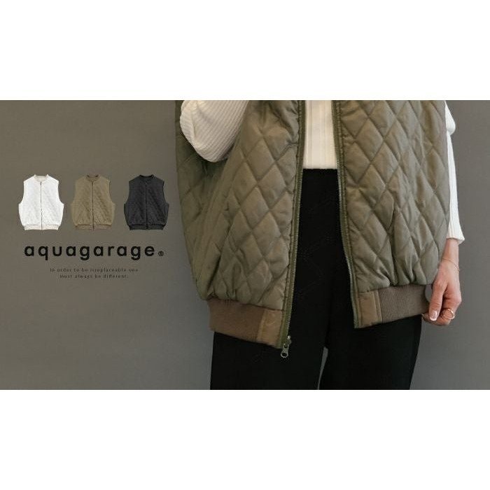 【アクアガレージ/aquagarage】の【最終値下げ価格】リバーシブル中綿ベスト インテリア・キッズ・メンズ・レディースファッション・服の通販 founy(ファニー) https://founy.com/ ファッション Fashion レディースファッション Fashion for Women アウター Coat / Outerwear Collection トップス・カットソー Cut & Sew Tops ベスト&ジレ / 重ね着スタイル Vests & Gilets キルティング Quilted, Quilting プチプライス・低価格 Affordable / Budget Price ベスト Vest, Waistcoat ポケット Pocket, Pocket Detail リバーシブル Reversible, Two-Sided 無地 Plain, Solid Color |ID: prp329100003785283 ipo3291000000035939282