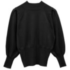 【アクアガレージ/aquagarage】のショルダータックニットトップス ブラック|ID: prp329100003785345 ipo3291000000024908376