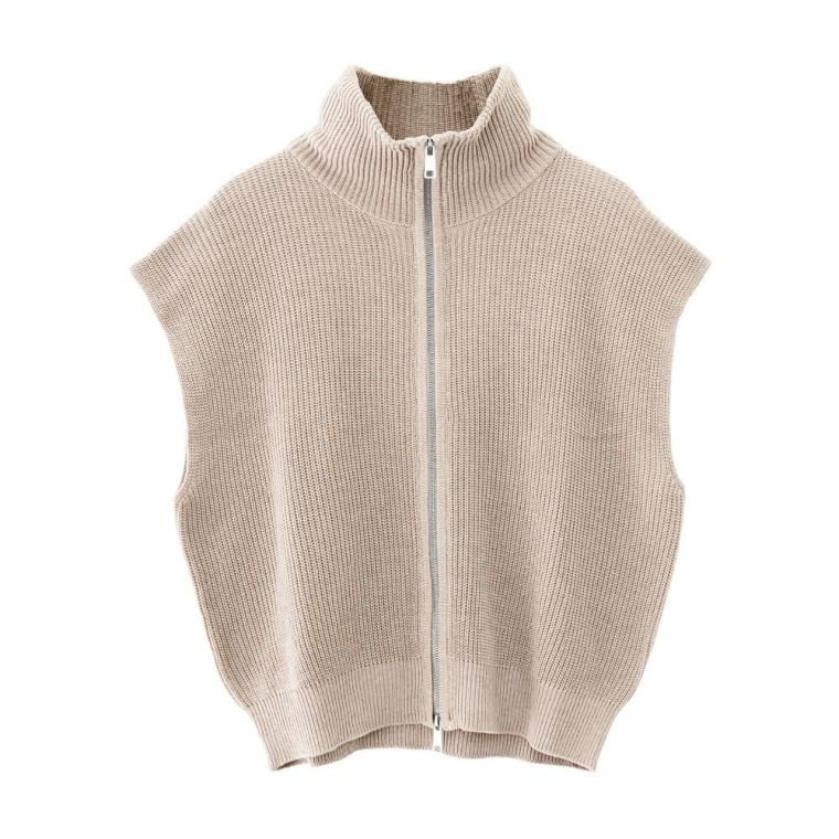 【アクアガレージ/aquagarage】の【最終値下げ価格】ハイネックジップニットベスト 人気、トレンドファッション・服の通販 founy(ファニー) 　ファッション　Fashion　レディースファッション　Fashion for Women　アウター　Coat / Outerwear Collection　トップス・カットソー　Cut & Sew Tops　ニット　Knit Tops & Sweaters　ベスト&ジレ / 重ね着スタイル　Vests & Gilets　ジップ　Zip, Zipper　セーター　Sweater, Knitwear　プチプライス・低価格　Affordable / Budget Price　ベスト　Vest, Waistcoat　ロング　Long, Long-Length　 other-1|ID: prp329100003785356 ipo3291000000033318504