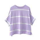 【アクアガレージ/aquagarage】のボーダーオーバーサイズドルマンカットソー ラベンダー×オフホワイト|ID: prp329100003785412 ipo3291000000024908672