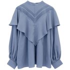 【アクアガレージ/aquagarage】の【最終値下げ価格】フリルケープデコルテブラウス 春 秋 トランキルブルー|ID: prp329100003785418 ipo3291000000033318655