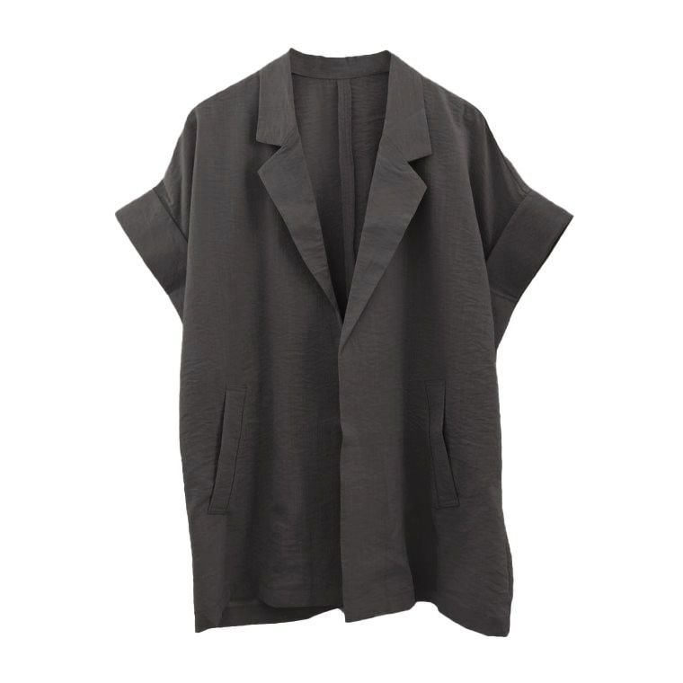 【アクアガレージ/aquagarage】の【 インテリア・キッズ・メンズ・レディースファッション・服の通販 founy(ファニー) 　ファッション　Fashion　レディースファッション　Fashion for Women　アウター　Coat / Outerwear Collection　レディースジャケット・軽アウター　Jackets　春　Spring　キャミ　Camisole, Cami Top　ショルダー　Shoulder, Shoulder Strap　ジャケット　Jacket, Outerwear　タンク　Tank Top, Sleeveless Top　デニム　Denim, Jeans Material　ドロップ　Drop Shoulder, Dropped Style　バランス　Balance, Style Balance　フロント　Front, Front Design　ボックス　Boxy, Box Shape　半袖　Short Sleeve, Half Sleeve　ロング　Long, Long-Length　楽ちん　Easy Fit, Comfortable　S/S・春夏　SS, Spring/Summer, Warm Season　送料無料　Free Shipping　プチプライス・低価格　Affordable / Budget Price　夏　Summer　旅行　Travel　チャコール|ID: prp329100003785427 ipo3291000000032415559