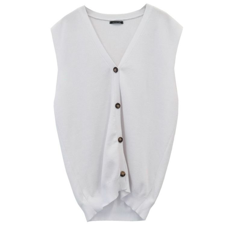 【アクアガレージ/aquagarage】のロング丈ニットベスト インテリア・キッズ・メンズ・レディースファッション・服の通販 founy(ファニー) 　ファッション　Fashion　レディースファッション　Fashion for Women　アウター　Coat / Outerwear Collection　トップス・カットソー　Cut & Sew Tops　ニット　Knit Tops & Sweaters　ベスト&ジレ / 重ね着スタイル　Vests & Gilets　送料無料　Free Shipping　セーター　Sweater, Knitwear　プチプライス・低価格　Affordable / Budget Price　ベスト　Vest, Waistcoat　ロング　Long, Long-Length　ホワイト|ID: prp329100003785431 ipo3291000000024908749
