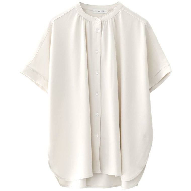 【アクアガレージ/aquagarage】の梨地ギャザーシャツ 人気、トレンドファッション・服の通販 founy(ファニー) 　ファッション　Fashion　レディースファッション　Fashion for Women　トップス・カットソー　Cut & Sew Tops　シャツ・ブラウス・オフィスカジュアル　Elegant Blouses & Button-Ups　送料無料　Free Shipping　ギャザー　Gathered, Ruffled　ストレッチ　Stretch, Stretchy Fabric　プチプライス・低価格　Affordable / Budget Price　リラックス　Relax, Relaxed Fit　 other-1|ID: prp329100003785451 ipo3291000000024908824