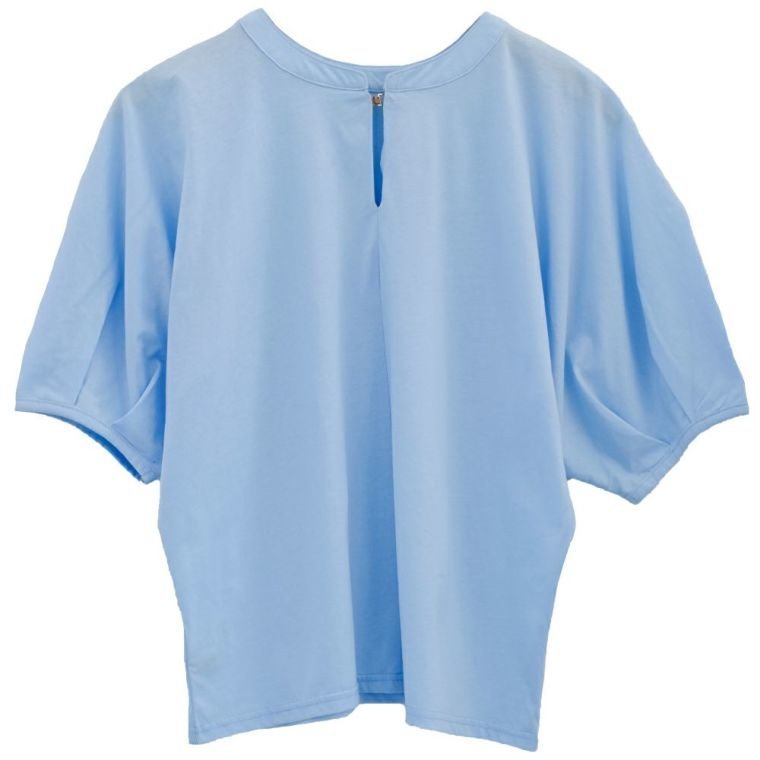 【アクアガレージ/aquagarage】の天竺ドルマンパフスリーブトップス インテリア・キッズ・メンズ・レディースファッション・服の通販 founy(ファニー) 　ファッション　Fashion　レディースファッション　Fashion for Women　トップス・カットソー　Cut & Sew Tops　シャツ・ブラウス・オフィスカジュアル　Elegant Blouses & Button-Ups　ロングTシャツ・Tシャツ　Longline T-Shirts & Tees　カットソー・ベーシックTシャツ　Cut-and-Sewn Tops / Stretch Tees & Basics　送料無料　Free Shipping　カットソー　Cut and Sewn Top　スリーブ　Sleeve, Long Sleeve / Short Sleeve　フェミニン　Feminine, Girly　プチプライス・低価格　Affordable / Budget Price　夏　Summer　春　Spring　秋　Autumn　ブルー|ID: prp329100003785452 ipo3291000000024908832