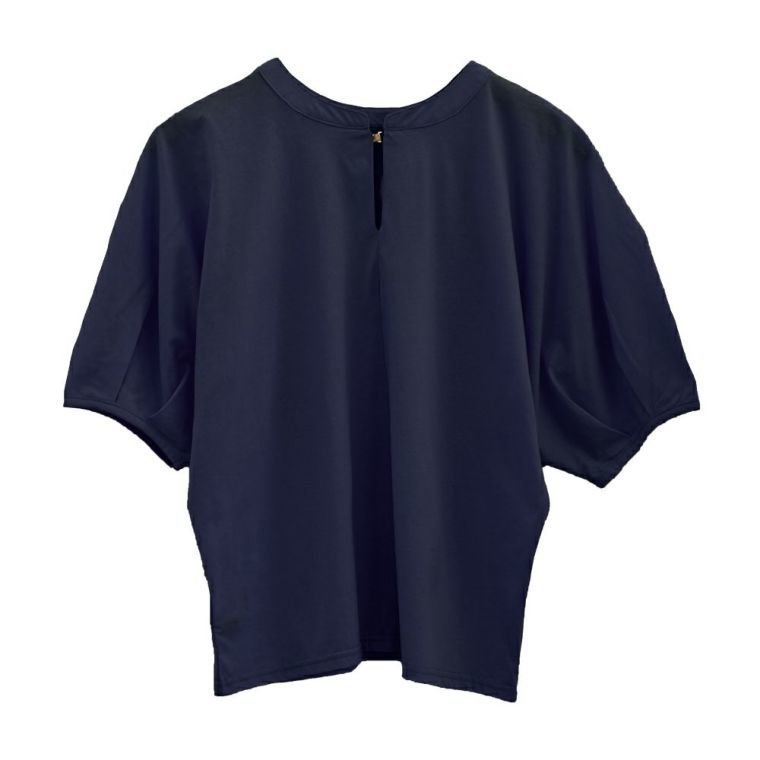 【アクアガレージ/aquagarage】の天竺ドルマンパフスリーブトップス インテリア・キッズ・メンズ・レディースファッション・服の通販 founy(ファニー) 　ファッション　Fashion　レディースファッション　Fashion for Women　トップス・カットソー　Cut & Sew Tops　シャツ・ブラウス・オフィスカジュアル　Elegant Blouses & Button-Ups　ロングTシャツ・Tシャツ　Longline T-Shirts & Tees　カットソー・ベーシックTシャツ　Cut-and-Sewn Tops / Stretch Tees & Basics　送料無料　Free Shipping　カットソー　Cut and Sewn Top　スリーブ　Sleeve, Long Sleeve / Short Sleeve　フェミニン　Feminine, Girly　プチプライス・低価格　Affordable / Budget Price　夏　Summer　春　Spring　秋　Autumn　ネイビー|ID: prp329100003785452 ipo3291000000024908833