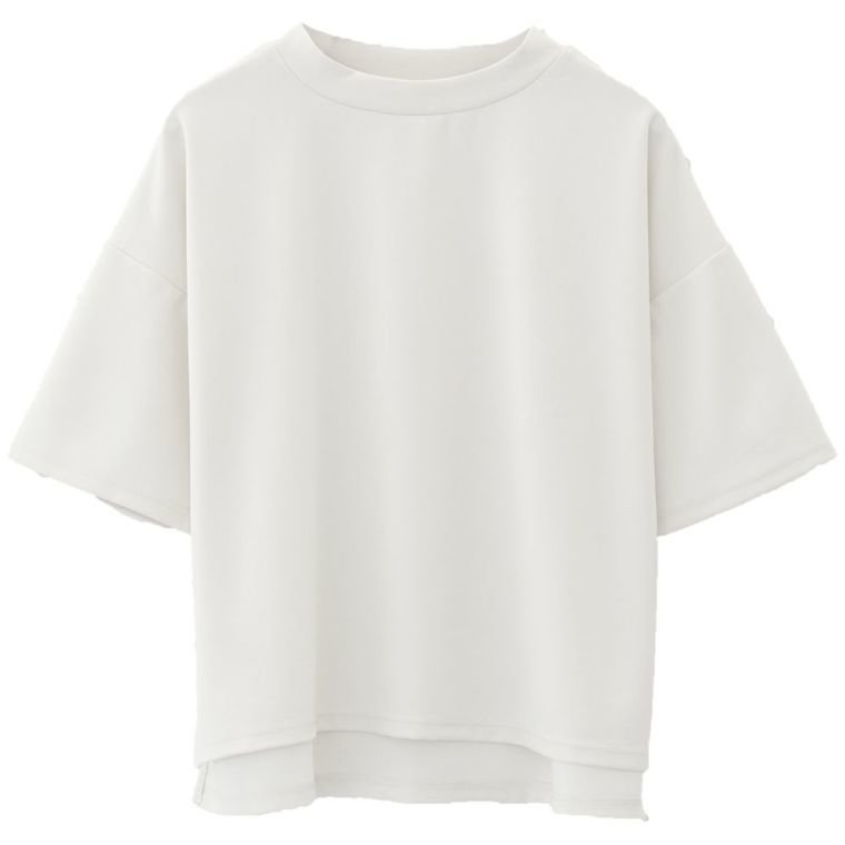【アクアガレージ/aquagarage】の梨地ボトルネックプルオーバー インテリア・キッズ・メンズ・レディースファッション・服の通販 founy(ファニー) 　ファッション　Fashion　レディースファッション　Fashion for Women　トップス・カットソー　Cut & Sew Tops　シャツ・ブラウス・オフィスカジュアル　Elegant Blouses & Button-Ups　ロングTシャツ・Tシャツ　Longline T-Shirts & Tees　カジュアルプルオーバー・ニットトップス　Pullovers & Knit Tops / Casual Pullovers　カットソー・ベーシックTシャツ　Cut-and-Sewn Tops / Stretch Tees & Basics　送料無料　Free Shipping　カットソー　Cut and Sewn Top　ストレッチ　Stretch, Stretchy Fabric　プチプライス・低価格　Affordable / Budget Price　ボトルネック　Bottle Neck, Mock Neck　リラックス　Relax, Relaxed Fit　アイボリー|ID: prp329100003785460 ipo3291000000024908870