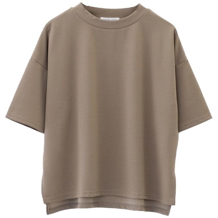 【アクアガレージ/aquagarage】の梨地ボトルネックプルオーバー インテリア・キッズ・メンズ・レディースファッション・服の通販 founy(ファニー) 　ファッション　Fashion　レディースファッション　Fashion for Women　トップス・カットソー　Cut & Sew Tops　シャツ・ブラウス・オフィスカジュアル　Elegant Blouses & Button-Ups　ロングTシャツ・Tシャツ　Longline T-Shirts & Tees　カジュアルプルオーバー・ニットトップス　Pullovers & Knit Tops / Casual Pullovers　カットソー・ベーシックTシャツ　Cut-and-Sewn Tops / Stretch Tees & Basics　送料無料　Free Shipping　カットソー　Cut and Sewn Top　ストレッチ　Stretch, Stretchy Fabric　プチプライス・低価格　Affordable / Budget Price　ボトルネック　Bottle Neck, Mock Neck　リラックス　Relax, Relaxed Fit　ベージュ|ID: prp329100003785460 ipo3291000000024908871
