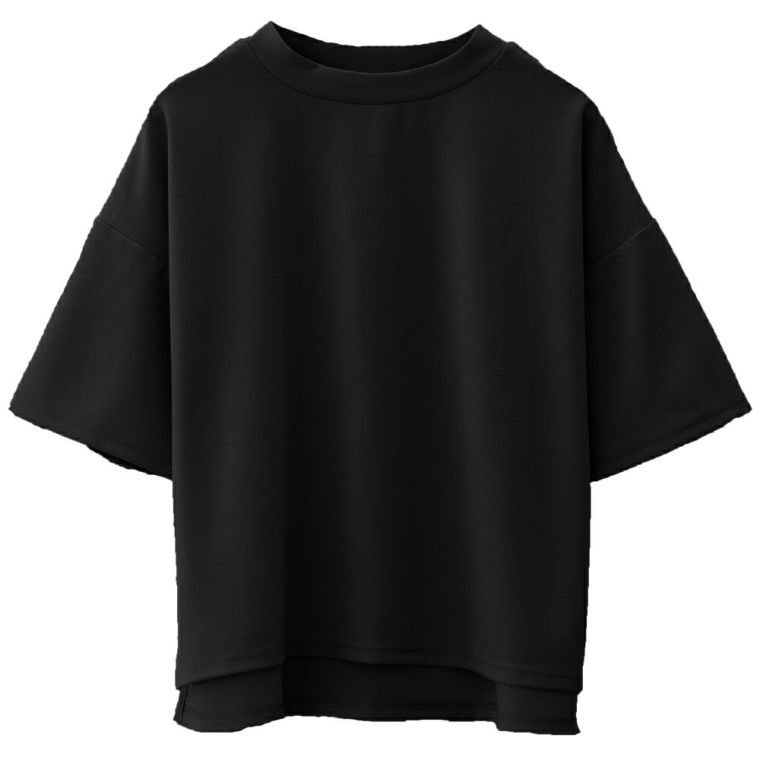 【アクアガレージ/aquagarage】の梨地ボトルネックプルオーバー インテリア・キッズ・メンズ・レディースファッション・服の通販 founy(ファニー) 　ファッション　Fashion　レディースファッション　Fashion for Women　トップス・カットソー　Cut & Sew Tops　シャツ・ブラウス・オフィスカジュアル　Elegant Blouses & Button-Ups　ロングTシャツ・Tシャツ　Longline T-Shirts & Tees　カジュアルプルオーバー・ニットトップス　Pullovers & Knit Tops / Casual Pullovers　カットソー・ベーシックTシャツ　Cut-and-Sewn Tops / Stretch Tees & Basics　送料無料　Free Shipping　カットソー　Cut and Sewn Top　ストレッチ　Stretch, Stretchy Fabric　プチプライス・低価格　Affordable / Budget Price　ボトルネック　Bottle Neck, Mock Neck　リラックス　Relax, Relaxed Fit　ブラック|ID: prp329100003785460 ipo3291000000024908873