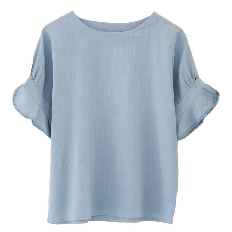 【アクアガレージ/aquagarage】のフリル袖リネンブラウス インテリア・キッズ・メンズ・レディースファッション・服の通販 founy(ファニー) 　ファッション　Fashion　レディースファッション　Fashion for Women　トップス・カットソー　Cut & Sew Tops　シャツ・ブラウス・オフィスカジュアル　Elegant Blouses & Button-Ups　ボリューム袖・フリルスリーブブラウス　Voluminous & Ruffle Sleeves / Puffy Sleeve Tops　送料無料　Free Shipping　フリル　Frill, Ruffle　プチプライス・低価格　Affordable / Budget Price　リネン　Linen, Linen Fabric　夏　Summer　春　Spring　S/S・春夏　SS, Spring/Summer, Warm Season　秋　Autumn　ダスティブルー|ID: prp329100003785482 ipo3291000000024908972