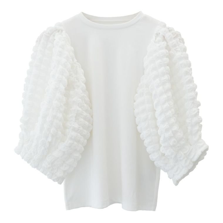 【アクアガレージ/aquagarage】の【最終値下げ価格】ポップコーンスリーブトップス 人気、トレンドファッション・服の通販 founy(ファニー) 　ファッション　Fashion　レディースファッション　Fashion for Women　トップス・カットソー　Cut & Sew Tops　シャツ・ブラウス・オフィスカジュアル　Elegant Blouses & Button-Ups　ロングTシャツ・Tシャツ　Longline T-Shirts & Tees　カットソー・ベーシックTシャツ　Cut-and-Sewn Tops / Stretch Tees & Basics　カットソー　Cut and Sewn Top　シンプル　Simple, Minimal　プチプライス・低価格　Affordable / Budget Price　 other-1|ID: prp329100003785483 ipo3291000000033318674