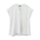 【アクアガレージ/aquagarage】のパール釦キーネックブラウス ホワイト|ID: prp329100003785487 ipo3291000000026752654