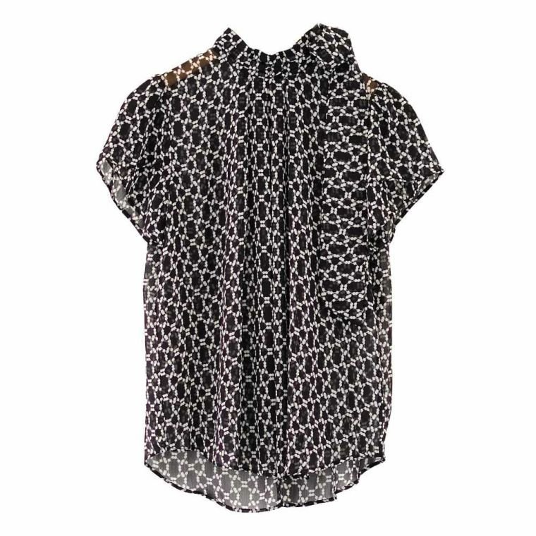 【アクアガレージ/aquagarage】の総柄シアーネックリボンブラウス 人気、トレンドファッション・服の通販 founy(ファニー) 　ファッション　Fashion　レディースファッション　Ladies' Fashion Online　トップス・カットソー　Tops/Tshirt　シャツ/ブラウス　Shirts/Blouses　送料無料　Free Shipping　プチプライス・低価格　Affordable　リボン　Ribbon　夏　Summer　春　Spring　秋　Autumn/Fall　 other-1|ID: prp329100003785492 ipo3291000000032638363