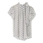 【アクアガレージ/aquagarage】の総柄シアーネックリボンブラウス ホワイト|ID: prp329100003785492 ipo3291000000032638366