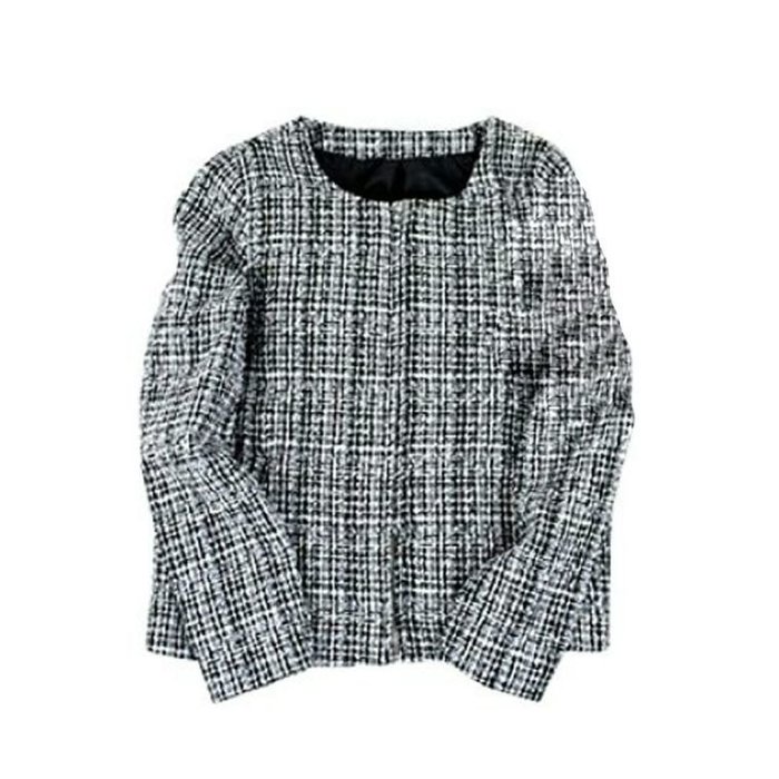 【アクアガレージ/aquagarage】のノーカラーツイードジャケット インテリア・キッズ・メンズ・レディースファッション・服の通販 founy(ファニー) https://founy.com/ ファッション Fashion レディースファッション Fashion for Women アウター Coat / Outerwear Collection レディースジャケット・軽アウター Jackets 送料無料 Free Shipping ジャケット Jacket, Outerwear セレモニー Ceremony ツイード Twill, Twill Weave プチプライス・低価格 Affordable / Budget Price 定番 Standard, Basic Item |ID: prp329100003785589 ipo3291000000025628540