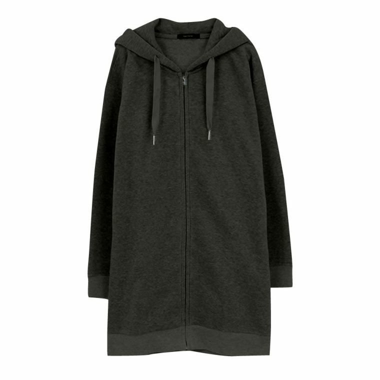 【アクアガレージ/aquagarage】の裏起毛ロング丈パーカー インテリア・キッズ・メンズ・レディースファッション・服の通販 founy(ファニー) 　ファッション　Fashion　レディースファッション　Fashion for Women　トップス・カットソー　Cut & Sew Tops　レディースパーカー・カジュアルフーディー　Casual Hoodies & Sweatshirts　スウェット・クルーネックトップス　Sweatshirts & Crewnecks / Relaxed Fit Sweat Tops　送料無料　Free Shipping　パーカー　Hoodie, Parka　プチプライス・低価格　Affordable / Budget Price　ロング　Long, Long-Length　チャコール|ID: prp329100003785608 ipo3291000000024909453