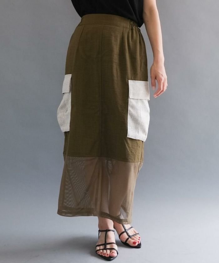 【アクアガレージ/aquagarage】の【最終値下げ価格】バリアスパターンカーゴスカート 人気、トレンドファッション・服の通販 founy(ファニー) 　ファッション　Fashion　レディースファッション　Fashion for Women　スカート　Skirts　スリット　Slit, Slit Detail　プチプライス・低価格　Affordable / Budget Price　マキシ　Maxi, Full Length　メッシュ　Mesh, Net Fabric　ロング　Long, Long-Length　 other-1|ID: prp329100003785614 ipo3291000000035670955