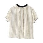 【アクアガレージ/aquagarage】のバイカラーフレア袖ブラウス ドットバニラ|ID: prp329100003785617 ipo3291000000024909503