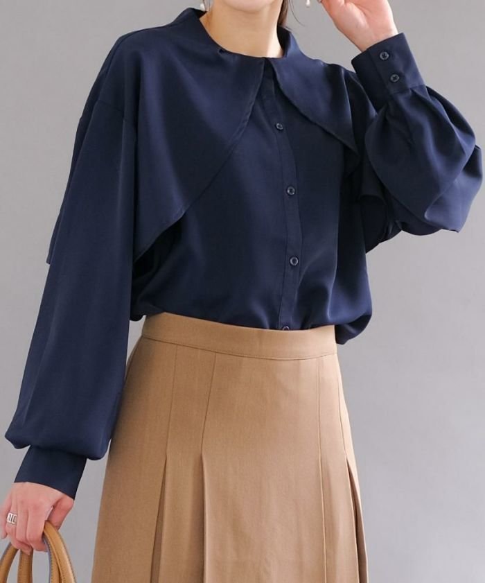 【アクアガレージ/aquagarage】の【最終値下げ価格】ケープスリーブブラウス 人気、トレンドファッション・服の通販 founy(ファニー) 　ファッション　Fashion　レディースファッション　Fashion for Women　トップス・カットソー　Cut & Sew Tops　シャツ・ブラウス・オフィスカジュアル　Elegant Blouses & Button-Ups　フレア　Flare, Flared　プチプライス・低価格　Affordable / Budget Price　 other-1|ID: prp329100003785660 ipo3291000000035671063