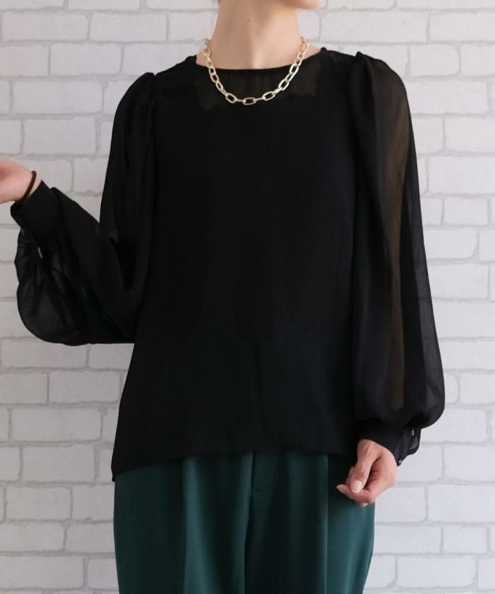 【アクアガレージ/aquagarage】の【999円祭り】バルーンスリーブシアーブラウス インテリア・キッズ・メンズ・レディースファッション・服の通販 founy(ファニー) https://founy.com/ ファッション Fashion レディースファッション Fashion for Women トップス・カットソー Cut & Sew Tops シャツ・ブラウス・オフィスカジュアル Elegant Blouses & Button-Ups キャミソール Camisole, Spaghetti Strap Top シンプル Simple, Minimal プチプライス・低価格 Affordable / Budget Price 冬 Winter / This Winter 夏 Summer 春 Spring 秋 Autumn |ID: prp329100003785662 ipo3291000000035671075