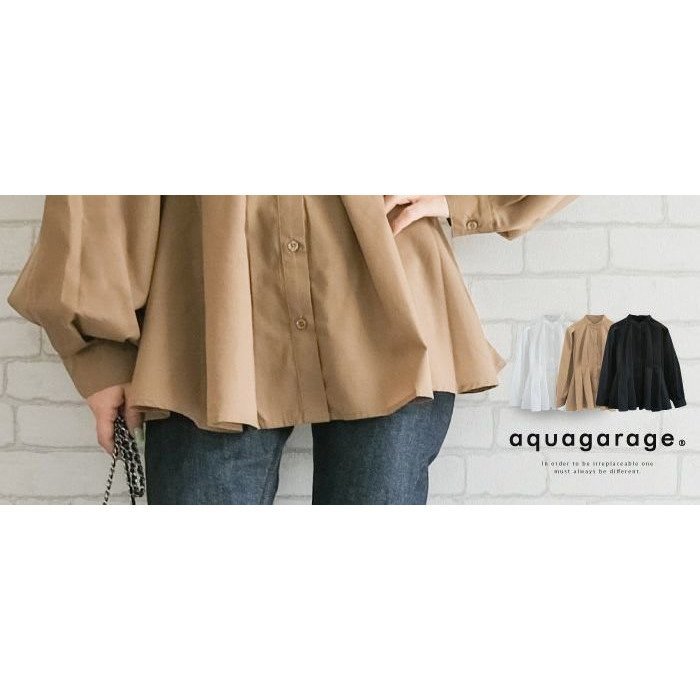 【アクアガレージ/aquagarage】のウエストボリュームタックスタンド長袖ブラウス 春 人気、トレンドファッション・服の通販 founy(ファニー) ファッション Fashion レディースファッション Fashion for Women トップス・カットソー Cut & Sew Tops シャツ・ブラウス・オフィスカジュアル Elegant Blouses & Button-Ups 送料無料 Free Shipping シンプル Simple, Minimal プチプライス・低価格 Affordable / Budget Price 冬 Winter / This Winter 春 Spring 秋 Autumn 長袖 Long Sleeve, Full Sleeve other-1|ID: prp329100003785670 ipo3291000000034095372