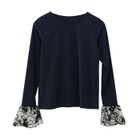 【アクアガレージ/aquagarage】の【最終値下げ価格】袖口フリルレースカットソー ネイビー|ID: prp329100003785682 ipo3291000000033318335