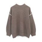 【アクアガレージ/aquagarage】のバイカラーモックネックニットトップス モカ|ID: prp329100003785700 ipo3291000000024909834