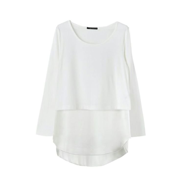 【アクアガレージ/aquagarage】のMUMU× インテリア・キッズ・メンズ・レディースファッション・服の通販 founy(ファニー) 　ファッション　Fashion　レディースファッション　Fashion for Women　トップス・カットソー　Cut & Sew Tops　シャツ・ブラウス・オフィスカジュアル　Elegant Blouses & Button-Ups　ロングTシャツ・Tシャツ　Longline T-Shirts & Tees　カットソー・ベーシックTシャツ　Cut-and-Sewn Tops / Stretch Tees & Basics　送料無料　Free Shipping　インナー　Innerwear　カットソー　Cut and Sewn Top　コラボ　Collaboration, Collab　プチプライス・低価格　Affordable / Budget Price　長袖　Long Sleeve, Full Sleeve　カットソー:ホワイト|ID: prp329100003785710 ipo3291000000024909901